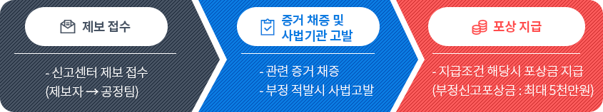 신고 포상금 지급 절차