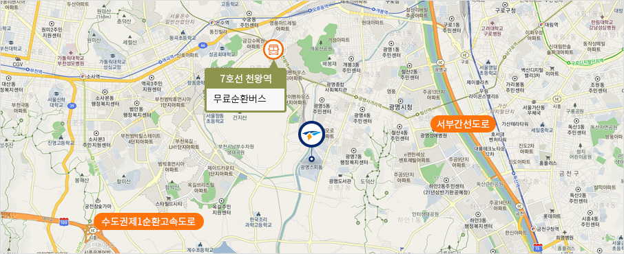 주변간선도로 맵 지도(다음 내용 참조)